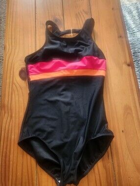 Lands' End One Piece Women's Swimsuit Size 14 Long Multi Color